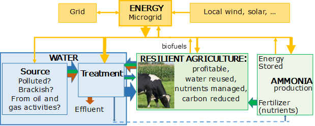 Flowchart of FEWtures energy microgrid