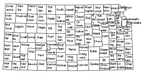 Kansas County Map